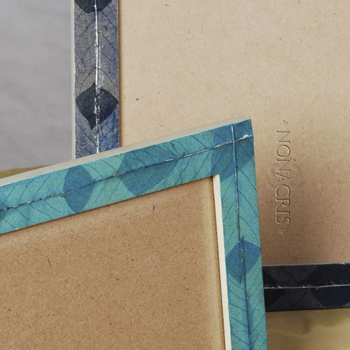 Leaves NBS and TGS (Navy Blue Silver and Turquoise Green Silver)